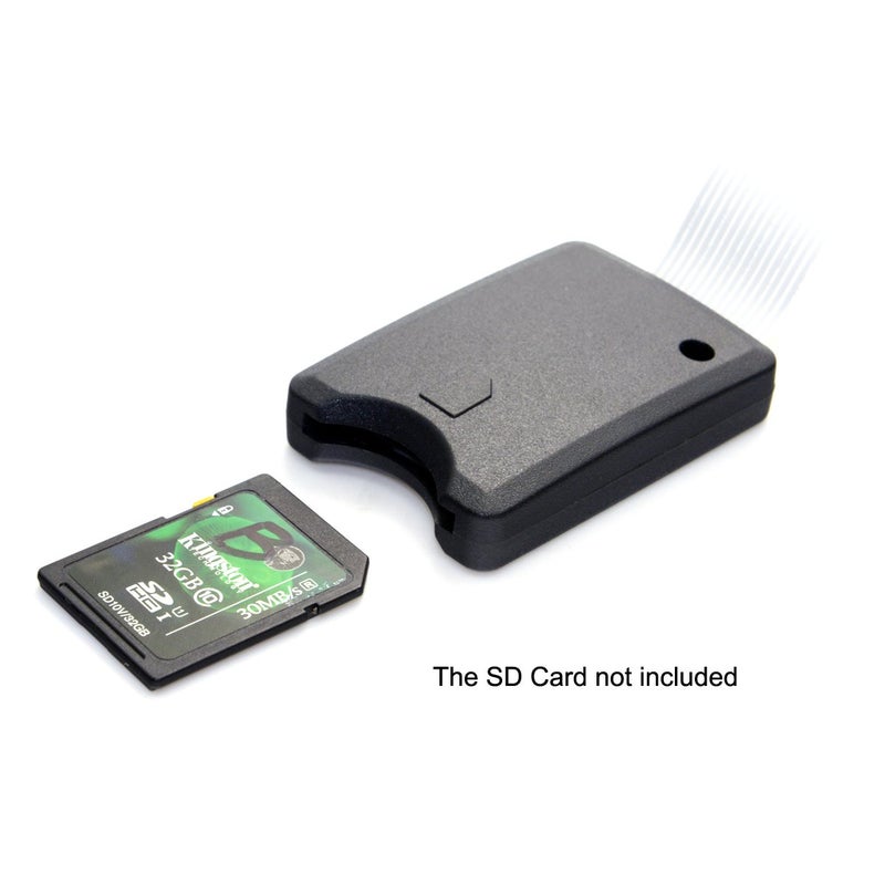 JSER Standard SD SDHC Male to SD Female Extension Memory Card Kit Soft Flat FPC Cable Extender 25cm Compatible for GPS Camera - Image 3